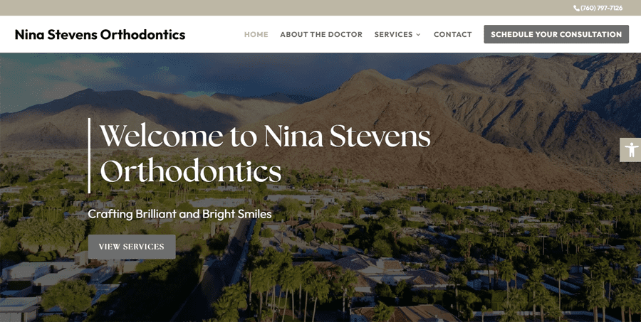 web-nina Gradient dental clinic landing page
